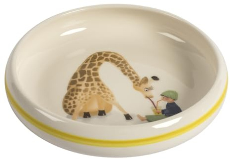 KUHN RIKON Kinderteller Giraffe - Handbemalter Teller aus Keramik, 18 cm