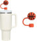 Copertura per cannuccia da basket per tazza Stanley da 40 e 30 once, 10 mm in silicone per accessori Stanley Cup, carino topper per bicchieri, tappo per cannuccia riutilizzabile coperchi con punta