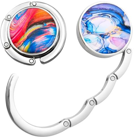 KOLZEMV 2pcs Tisch Handtaschenhalter Haken, handtaschenhalter für tisch, taschenhalter, Faltbare Antirutsch Taschenhaken Halterung,bis 5 Kg, für Handtaschen In Der Schreibtisch, Restaurant, Aufhänger