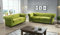 Easy4You Chesterfield Hellgrüner Plüsch Velvet Set 3-Sitzer + 2-Sitzer Sofa Sofas für Wohnzimmer Sofagarnituren mit Holzfüße Set Sofas & Couches