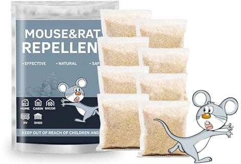 Nexis 8-Pack Rodent Repellent Pouches – Natural Cinnamon & Peppermint Oil Formula – Non-Toxic Mouse & Rat Deterrent – Long-Lasting Protection for Homes, Sheds, Garages & More