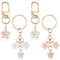 ZEYIYER 4 Stück Schlüsselanhänger Aesthetic Charms Niedliche Blumen, Geldbörse Handtasche Rucksack Reißverschluss Charms, Schlüsselanhänger Blume Ästhetische Personalisierter Schlüsselring