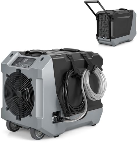 RELAX4LIFE Luftentfeuchter Elektrisch, Bautrockner 85L/T, Gewerbe-Luftentfeuchter, Reinigung&Entfeuchtung&Belüftung&Abtauung, 24H Timer, mit Ablaufschlauch, Rädern & Griff, für Räume&Keller bis 355m³