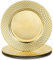 Kazozobi 13 Gold Metallic Foil Charger Plates, Round Plastic Server Ware Chargers for Dinner Plates, Decorative Table Setting Bulk Event, Party, Wedding, 6 Pack