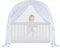 Wonder Space Elegante Toldo de Red para Cuna de Bebé - Diseño Minimalista - Malla Duradera y Transpirable para Evitar Que el Bebé se Salga - Protección contra Mosquitos Insectos (Encaje y Cortina)