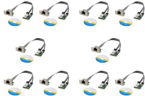 Giwnhvx 10X Carte RéSeau Ethernet M.2 A + E Key 2.5G Carte RéSeau de ContrôLe Industriel RTL8125B Adaptateur RéSeau PCI Express