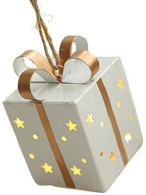 Weihnachtsbaum-Anhänger, leuchtende Stern-Box, Dekoration für saisonale Feiern, stilvolle Eisenkunst, Wandbehang Ornament