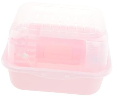 perfk Hamster Cage Habitat Ventilation Créative de Cage Animale Facile à Nettoyer Maison Hamster pour Souris Rats Hamster cobayes, Rose