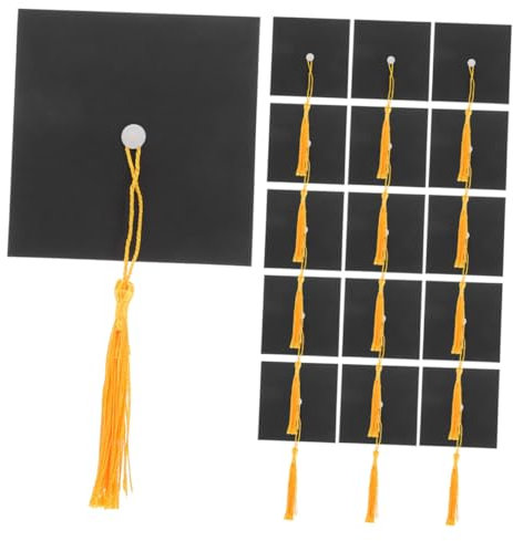 IMIKEYA 50 Set Graduation Cap Toppers Mini Graduation Hat Decorations for Cakes Cupcakes and Wine Bottles Unique Candy Toppers Centerpieces and Celebrations