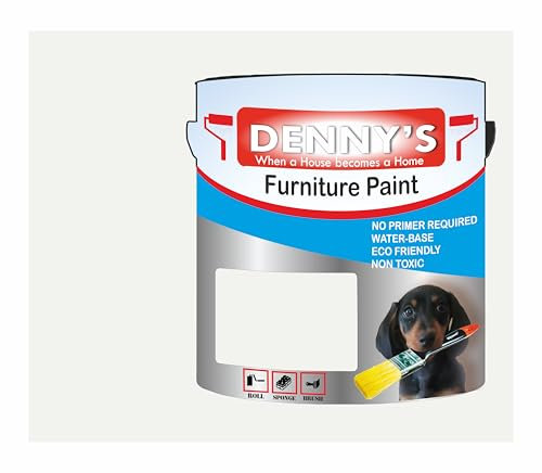 SCOOBYS PAINTS BACK IN THE MIX Metallic Water-Based Furniture Paint Satin Finish, No Primer Required, Interior/Exterior Non Toxic Eco Friendly 250ML Plastic, Metal & Wood Fast Drying (White)