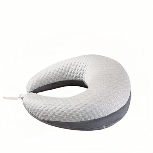 Generisch xowwyue Knitted Cushion Ergonomic Cushion for Crafts, Creative Moments Reading and Gaming for Bed and Sofa, Gaming, Working, Crocheting (Silbergrau)
