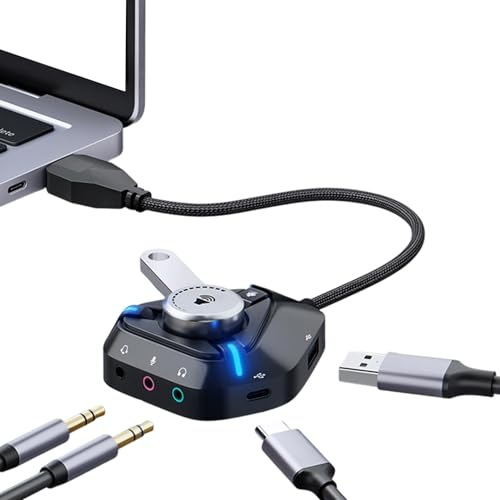 Adattatore audio utente 1p, amplificatore esterno di tipo C, jack USB da 3,5 mm, adattatore per cuffie per controllo del volume, microfono, altoparlante, studio, casa, chitarra, registrazione