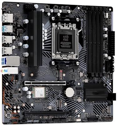 Carte Mere pc Carte mère Fit for ASRock B650M PG Lightning WiFi Compatible AM5, processeurs Ryzen 7 7700X et 7800X3D, 5 7600X, 4 emplacements DDR5, M.2, HDMI, Format mATX