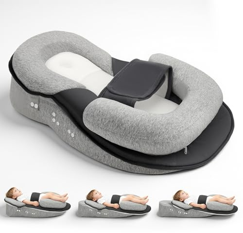 Safety Fence Nursing Pillow, Mom Nursing Cushion for Postpartum Mothers, Breastfeeding & Bottle Feeding Support, Upright Positioning Aid for Feeding Time, Soft Memory Foam Postpartum Nursing Cushion