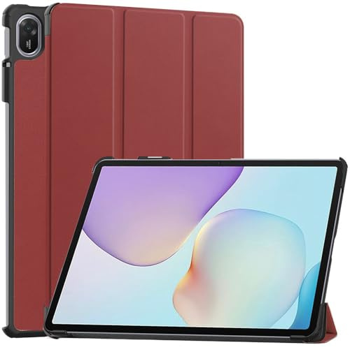 Techsuit für Huawei MatePad 11.5 2025 Hülle mit 360 Schutz, Mikrofaser Innenfutter, Verstellbare Betrachtungswinkel, Schlankes Design, Anti Fingerabdruck, FoldPro Series, PU Leder, Rot