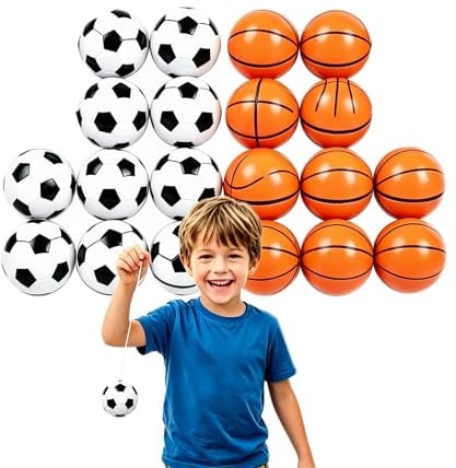 KOQAIIZ 20 Pezzi Mini Yoyo per Bambini, Yo Yo con Motivo Calcio e Basket, Gadget Compleanno Bambini e Regalini Fine Festa, Giochi Classici e Premi per Scuola