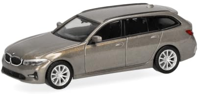 Herpa Modellauto BMW 3er Touring, Messing, Miniatur im Maßstab 1:87, Sammlerstück, Made in Germany, Modell aus Kunststoff
