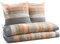 Dyckhoff Bettwäsche Sparpaket 4-TLG. Weichfrottier grau-apricot Größe 2X 155x200 cm + 2X 80x80 cm