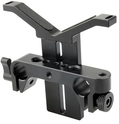 NICEYRIG Long Lens Support Height Adjustable with 15mm Rod Clamp | Compatible with Diameter 50mm to 140mm Lens