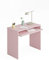 Dmora - Scrivania Dayton, Scrittoio per ufficio con ripiano, Tavolo da studio porta PC da ufficio o cameretta, Tavolo da studio, 90x54h79 cm, Rosa