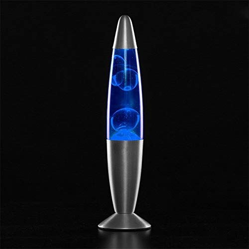 MODEZVOUS Lavalampe 35 cm, Magma-Lampe, Lavalampe, Lavalampe, 25 Watt Glühbirne im Lieferumfang enthalten, Kabel mit Schalter, Geschenkidee Weihnachten mit Leuchtmittel - Blau - 8,5 x 34 cm