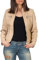 Malito Damen Jacke - figurbetonte Kunstleder Jacke mit Zipper - lässige Bikerjacke - Kurze Freizeitjacke mit Reißverschluß 5179 (XXL, beige)