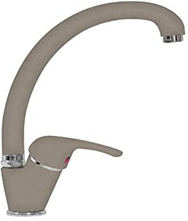 SCHOCK | Miscelatore Omega Alto Monocomando 45° Canna Conica, Colore Grigio Tortora, h250