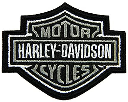 Harley-Davidson Aufnäher 3″ Bar & Shield Patch B&W