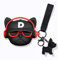 YourLovely Kompatibel mit Airpods Pro Hülle, Silikon 3D Niedliche Tier Bulldogge Spaß Cartoon Charakter Airpod Cover, Kawaii Lustig Mode Cool Design Haut, Stoßfeste Hüllen Red Hiphop Bulldog