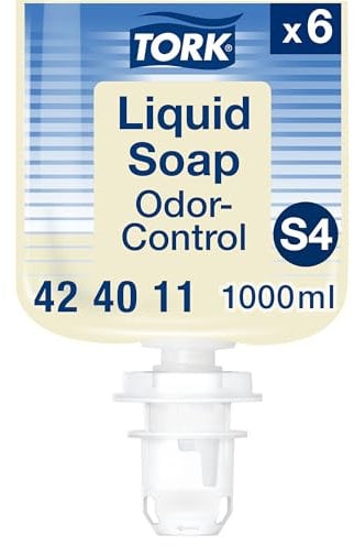 Tork geruchsregulierende Flüssigseife S4, dermatologisch getestet, 6 × 1.000 ml, 424011