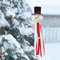 SCENDOR Weihnachts-Windsack 3D-Schneemann-Flagge für Dekorationen, langlebiger hängender Windsack, wasserdicht mit verstellbarem Haken, 51 Zoll
