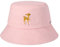 ZLYC Unisex Mode Bestickte Fischerhüte Sommerhut Outdoor-Hut Für Jugendliche(Hirsch Rosa)