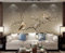 Braune Blumen und Vögel Vintage Vliestapete 3D Tapete Wanddekoration Wandbilder Wohnzimmer fototapete 3d effekt tapeten Wohnzimmer Schlafzimmer kinderzimmer-350cm×256cm