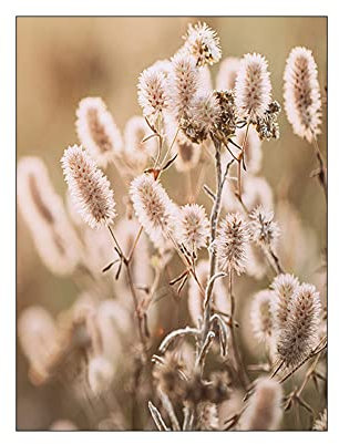 ABCWARRT Grünland Löwe Landschaft Kunst Leinwand Löwenzahn Malerei Reed Poster Und Malerei Heu Bilder Wandposter Für Wohnzimmer Dekor (1,40 * 60cm Kein Rahmen)