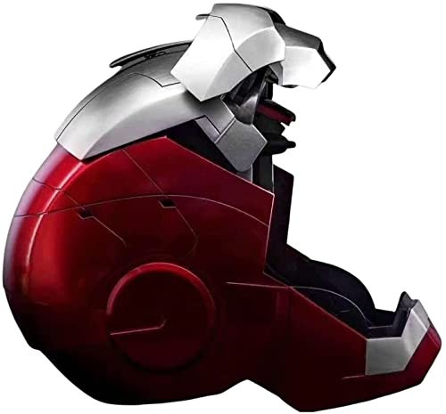 Sporte Iron Man MK5 - Casco Con Control de Voz Jarvis, Máscara de Cara Completa 1:1, Cascos Eléctricos Con Base de Siete Colores, Máscara de Vengadores Para Juegos de Rol