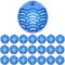 Urinal Screens Deodorizer,20 Packs Urinal Mats Pads Deodorizer for Bathroom, Restaurants, Offices, Schools, Etc. Fits Most Top Urinal Brands(Blue Mist)
