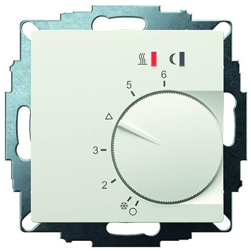 Eberle UP-Regler UTE 2800 (RAL 9010 matt, 5-30C mit Begrenzerfunkt. 10-40C, 55x55, AC 230V, 16 A 1 Schließer, PWM / 2 Punkt Regelung, Schalter, TA, Anzeige, Fühler) 547816254102