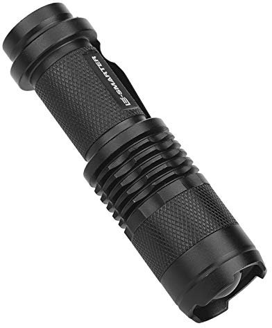 Antorcha UV, 365nm / 395nm LED Ultravioleta Blacklight Linterna Lámpara de Inspección Antorcha para el Hogar, Senderismo, Camping, Viajes, Caza(395nm)