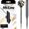 McCoy Darts D6051 Sabergrip | Premium 90% Wolframstahl Spitze Dartpfeile Set | Schwarz 18g
