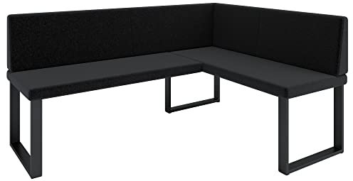 Eckbank Akiko Metal - Eckbankgruppe für Ihrem Esszimmer, Küche modern, Sitzecke, Essecke. Perfekt für Küche, Büro und Rezeption. Solide und Starke Verarbeitung. (INARI 28, 168x128cm rechts)