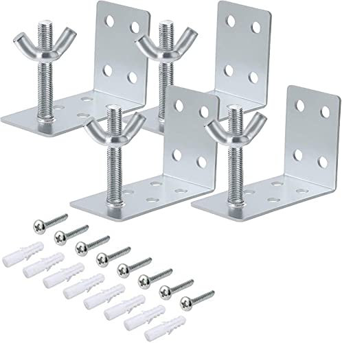 L Shape Blinds Brackets 4pcs Mounting Bracket Window Blinds Headrail Bracket Wall Mount Brackets for Roman Shade