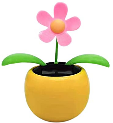 Pomurom Wackelfigur Blume, Solar Tanzende Blume Solarblume Wackelblume Solar Wackelfigur Blume/Sonnenblume/Sonne/Herz/Biene/Insekt Spielzeug für Auto Armaturenbrett Haus Büro Schreibtisch Dekoration