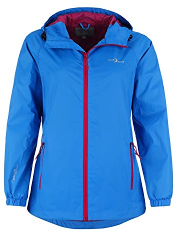 Blue Wave Damen Funktionsjacke Fabienne - Outdoor-Jacke Regenjacke Wander- und Fahrradjacke in Azurblau Größe 42