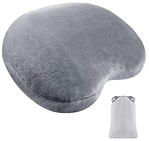 Aufblasbares Kissen, Campingkissen Reisekissen Aufblasbar mit Weiche Oberfläche Ultralight Nackenkissen, Ergonomisches Kopfkissen für Strand, Reise, Outdoor - Grau