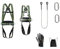 Generisch Auffanggurt inkl. Halteseil 2m, 2 Karabiner, Baumpflege, Absturzsicherung, Fallschutz