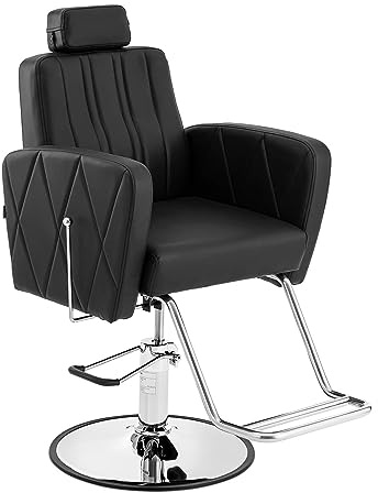 Physa Physa Dudley - Silla de peluquería con reposapiés, Color Negro