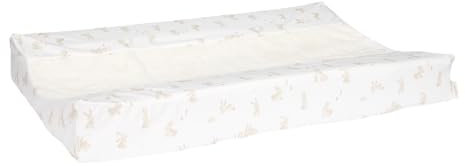 Little Dutch TE30203023 Wickelauflagenbezug Baby Bunny - Newborn Naturals weiß/beige (50x70 cm)