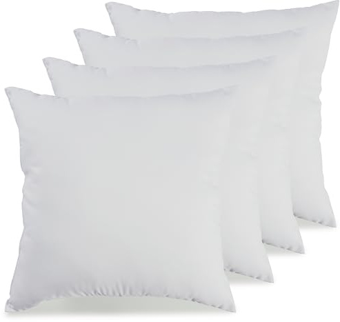 DECOPER ® Kissenfüllung waschbares Innenkissen Bezug aus 100% Baumwolle | Füllung aus Polyester | Kisseninlet als Dekokissen, Couchkissen, Sofa Kissen und Kopfkissen | 4 er Set | 50 x 50 cm