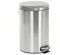 LEKE GO Papelera de cocina, cubo de basura mate plateada de acero inoxidable de 12 litros (12 L)