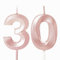 Rose Gold Number 30 Candles for Birthday Cake, 30th Birthday Candles 30 Birthday Candles 30th Candles for Cake, 30th Birthday Cake Candles Cake Toppers for 30 Year Old Women Rose Gold